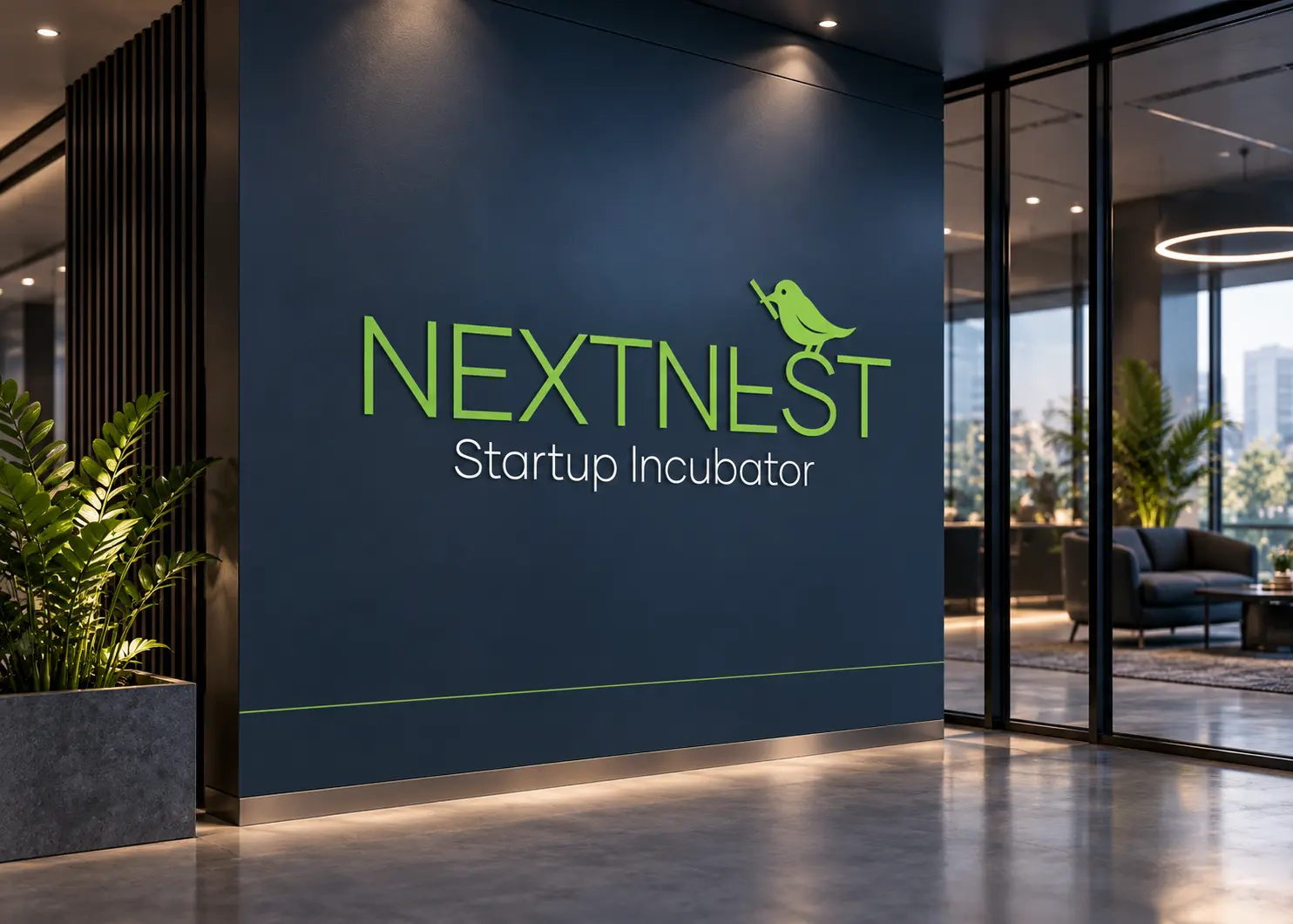 Mockup ambientale dell’identità NextNest